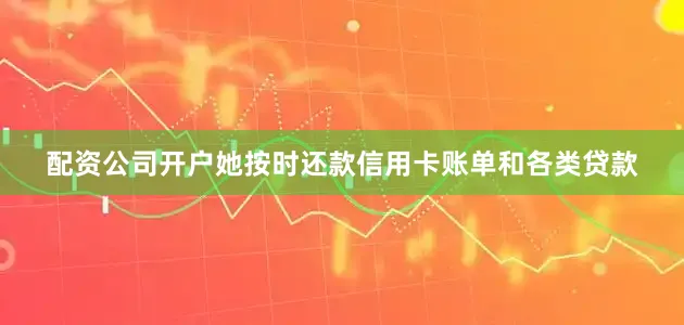 配资公司开户她按时还款信用卡账单和各类贷款