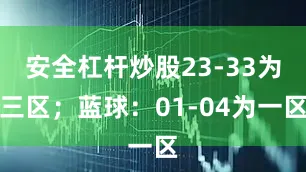安全杠杆炒股23-33为三区；蓝球：01-04为一区