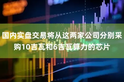 国内实盘交易将从这两家公司分别采购10吉瓦和6吉瓦算力的芯片